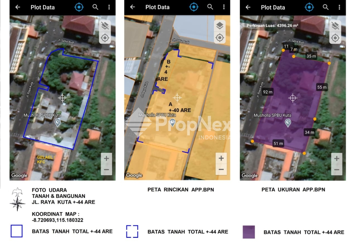 Rumah dan SPBU di Jalan Raya Kuta Bali